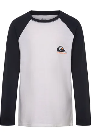 Quiksilver Comp Logo Raglan Ls Yth Tops T-shirts Long-sleeved T-shirts Blue