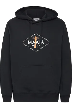 Makia Seaside Hooded Sweatshirt Tops Sweat-shirts & Hoodies Hoodies Black