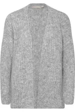 Culture Cubrava Cardigan Tops Knitwear Cardigans Grey