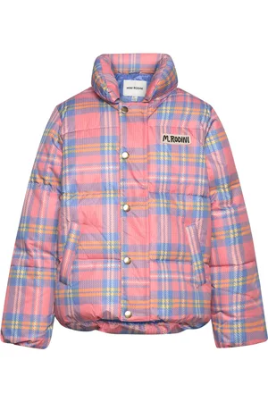 Mini Rodini Check Aop City Puffer Jacket Toppatakki Pink