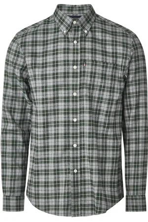 Lexington Casual Check Flannel B.d Shirt Tops Shirts Casual Green