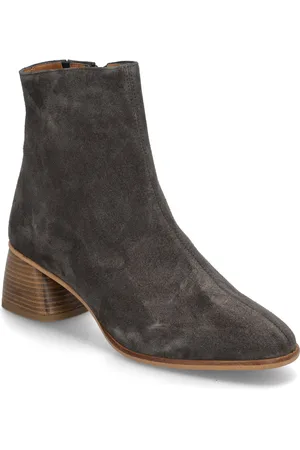 ANGULUS Boots - Block Heel With Zipper Shoes Boots Ankle Boots Ankle Boots With Heel Brown