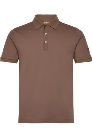 MOS MOSH Gallery Mmgharvey Polo Ss Tee Tops Polos Short-sleeved Brown