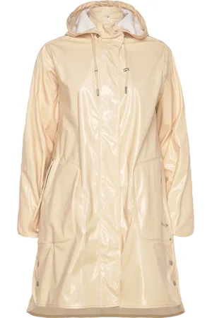 Ilse Jacobsen Long Raincoat Outerwear Rainwear Rain Coats Beige
