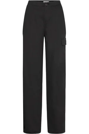 Calvin Klein Brushed Cotton Cargo Pant Bottoms Trousers Cargo Pants Black