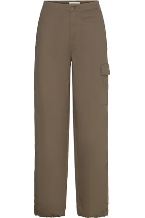 Calvin Klein Brushed Cotton Cargo Pant Bottoms Trousers Cargo Pants Brown
