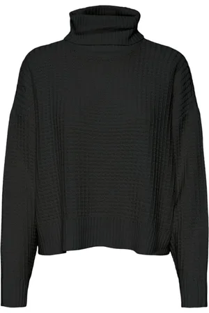 VERO MODA Vmomega Ls Rollneck Pullover Boo Tops Knitwear Turtleneck Black