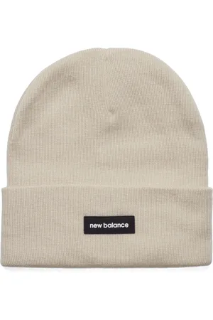 New Balance Linear Knit Cuffed Beanie Accessories Headwear Beanies Beige