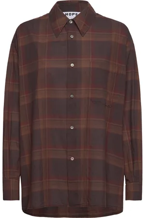 Hope Toxic Shirt Tops Shirts Long-sleeved Brown