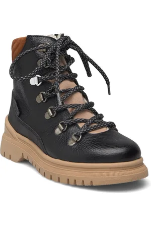 ANGULUS Boots - Flat - With Lace And Zip Nauhalliset Talvikengät Black