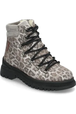 ANGULUS Boots - Flat - With Lace And Zip Bootsit Nauhalliset Saapikkaat Black
