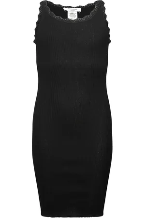 Rosemunde Silk Dress W/ Lace Dresses & Skirts Dresses Casual Dresses Sleeveless Casual Dresses Black
