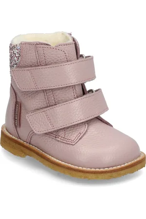 ANGULUS Boots - Flat - With Velcro Talvikengät Tarroilla Pink