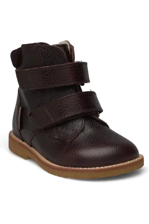 ANGULUS Boots - Flat - With Velcro Talvikengät Tarroilla Brown
