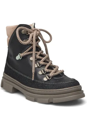ANGULUS Boots - Flat - With Laces Nauhalliset Talvikengät Black
