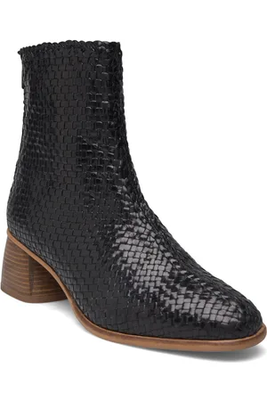 ANGULUS Boots - Block Heel With Zipper Shoes Boots Ankle Boots Ankle Boots With Heel Black