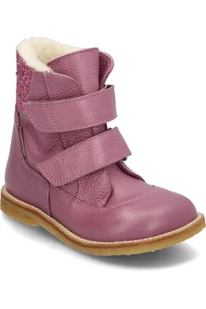 ANGULUS Boots - Flat - With Velcro Talvikengät Tarroilla Pink