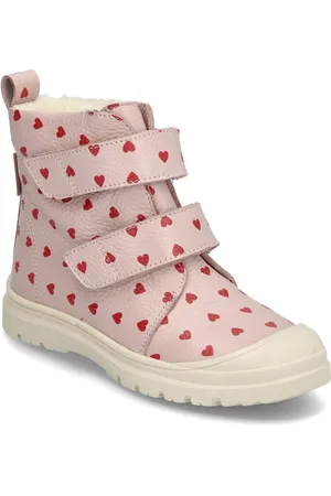 ANGULUS Boots - Flat - With Velcro Talvikengät Tarroilla Pink