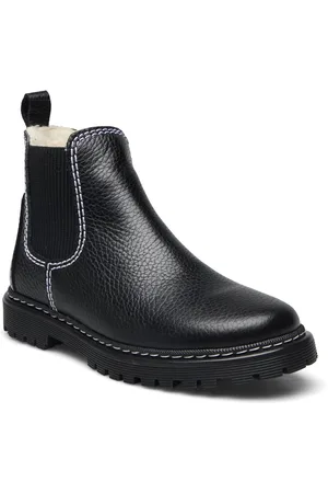 ANGULUS Booties - Flat - With Elastic Talvikengät Tarroilla Black