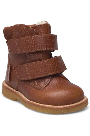 ANGULUS Boots - Flat - With Velcro Talvikengät Tarroilla Brown