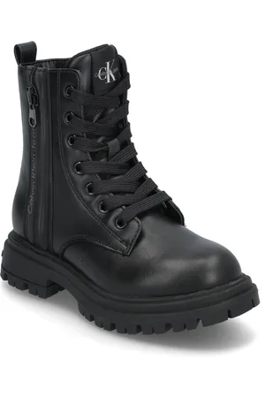 Calvin Klein Jeans Lace-Up Combat Boots Bootsit Nauhalliset Saapikkaat Black