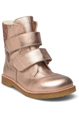 ANGULUS Boots - Flat - With Velcro Talvikengät Tarroilla Gold