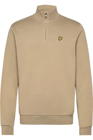 Lyle & Scott Loopback Quarter Zip Sweat Tops Sweat-shirts & Hoodies Sweat-shirts Beige