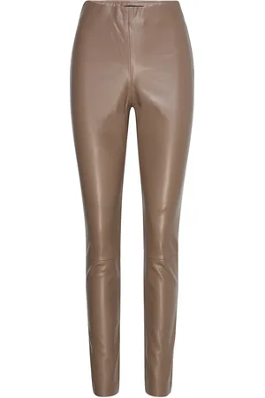 Bruuns Bazaar Veganibbchrista Leggins Bottoms Trousers Leather Leggings-Housut Brown