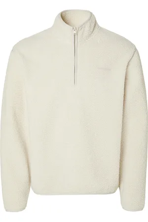SELECTED Slhstorm Fleece High Neck Sweat Tops Sweat-shirts & Hoodies Fleeces & Midlayers Cream