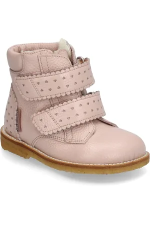 ANGULUS Boots - Flat - With Velcro Bootsit Nauhalliset Saapikkaat Pink