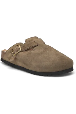 Scholl Sl Fae New F Suede Khaki Shoes Clogs Khaki Green