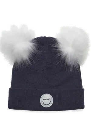 Viking Play Pon Pon Wool Beanie Sport Headwear Hats Beanie Navy
