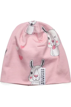 Geggamoja Bamboo Beanie Pink Lama Accessories Headwear Hats Beanie Pink