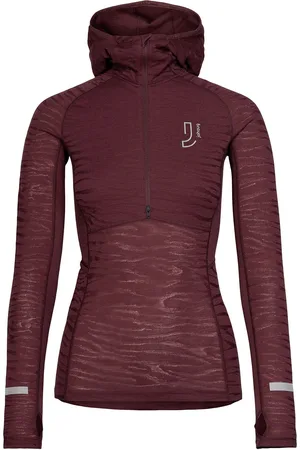 Johaug Advance Tech-Wool Hood Tops Base Layer Tops Burgundy