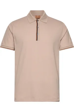 MOS MOSH Gallery Mmgharvey Polo Ss Tee Tops Polos Short-sleeved Beige