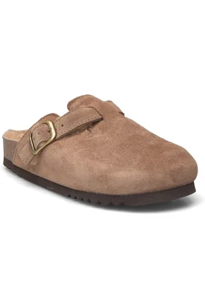 Scholl Sl Fae New F Suede Taupe Shoes Clogs Brown