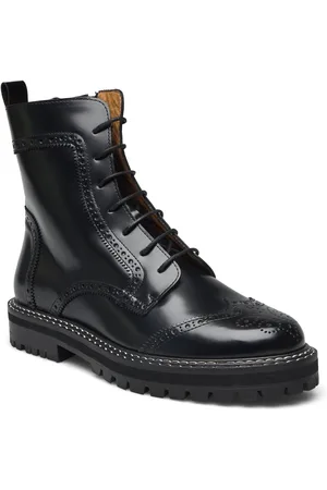 ANGULUS Boots - Flat - With Laces Shoes Boots Ankle Boots Laced Boots Black
