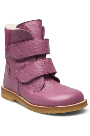 ANGULUS Boots - Flat - With Velcro Talvikengät Tarroilla Pink