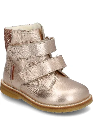 ANGULUS Boots - Flat - With Velcro Talvikengät Tarroilla Pink