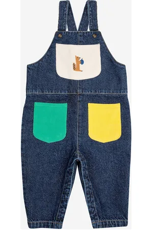 Bobo Choses Baby Hungry Squirrel Denim Dungaree Bottoms Dungarees Blue