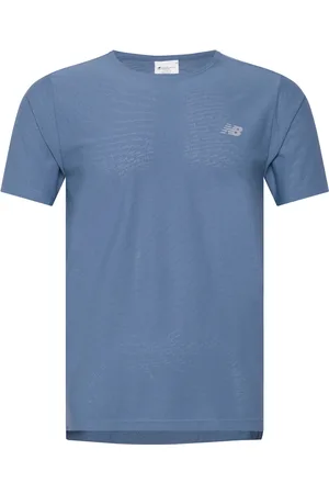 New Balance Jacquard T-Shirt Sport T-shirts Short-sleeved Blue