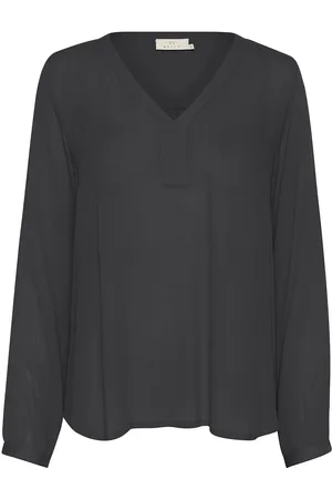 Kaffe Amber Blouse Ls Tops Blouses Long-sleeved Black