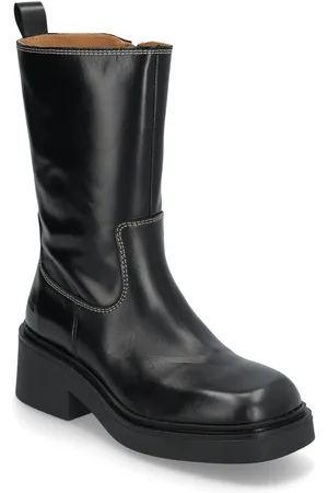 ANGULUS Booties - Flat - With Elastic Shoes Boots Ankle Boots Ankle Boots Flat Heel Black
