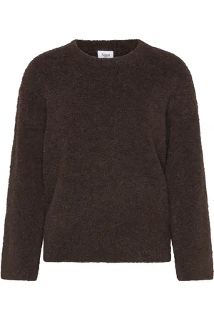 Saint Tropez Gelasz Pullover Tops Knitwear Jumpers Brown