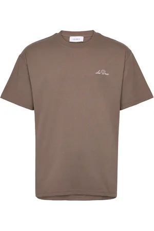 Les Deux Crew T-Shirt Tops T-shirts Short-sleeved Brown