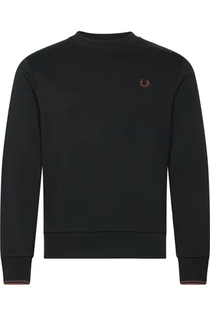 Fred Perry Crew Neck Sweatshirt Tops Sweat-shirts & Hoodies Sweat-shirts Black