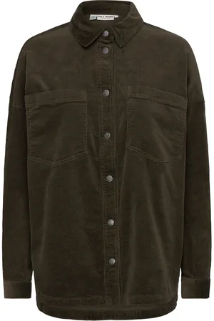 Pulz jeans Pzsally Over D Shirt Tops Overshirts Green