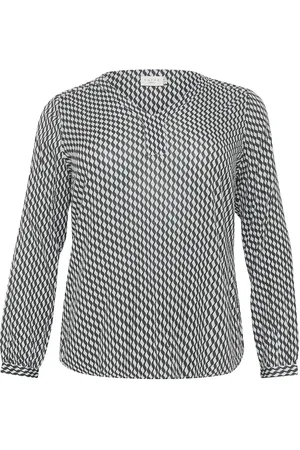 Kaffe Kcami Ls Blouse Printed Tops Blouses Long-sleeved Grey