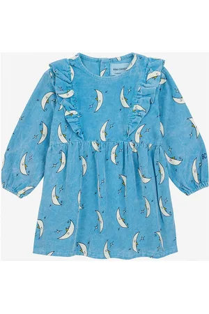 Bobo Choses Baby Beneath The Moon All Over Micro Corduroy Dress Dresses & Skirts Dresses Casual Dresses Long-sleeved Casual Dresses Blue