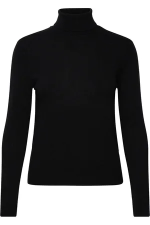 Benetton Turtle Neck Sweater Tops Knitwear Turtleneck Black